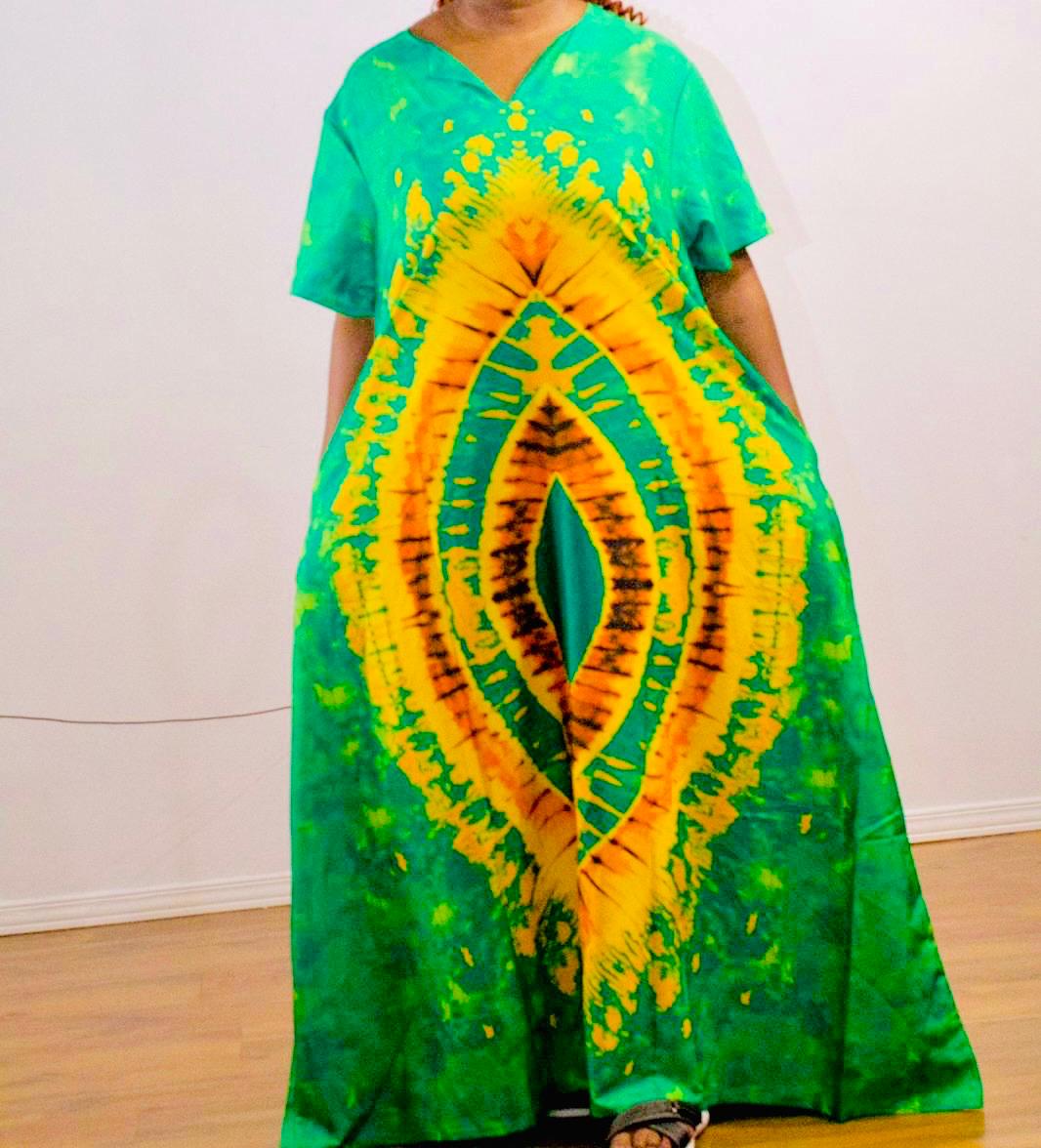 Grande robe évasée - Élégance africaine et authenticité